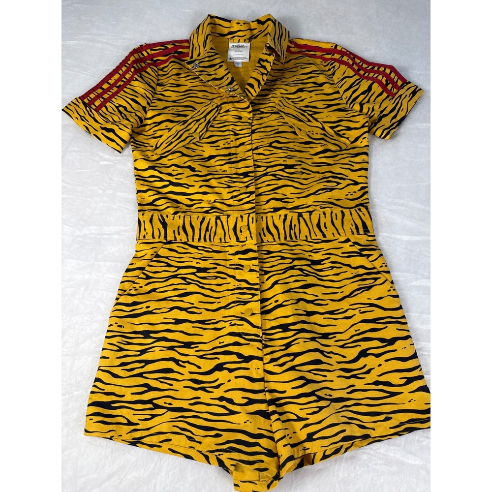 JEREMY SCOTT X ADIDAS RARE Tiger Print Festival romper. Vintage collector. Sz M - Picture 3 of 16